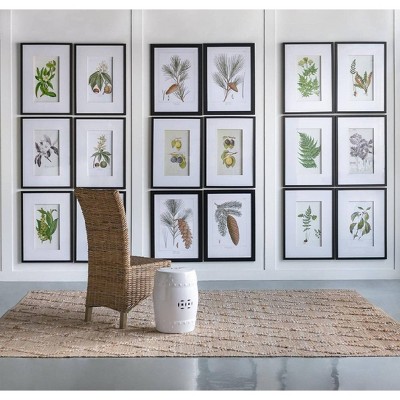 Set of 2 Black Framed Botanical Fruit Wall Art