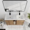 48 Inch Bathroom Vanity With Dual Sink Soft Closing Door Easy Assembly Bathroom Storage Cabinet For Small Space (47.6 x 18.3 x 34.6 Inches) - 2 of 4