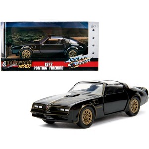 1977 Pontiac Firebird Black "Smokey and the Bandit" (1977) Movie "Hollywood Rides" Series 1/32 Diecast Model Car by Jada - 1 of 4