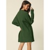 INSPIRE CHIC Women's Long Sleeve Crewneck Mini Cable Knit Casual Sweater Dress - 4 of 4