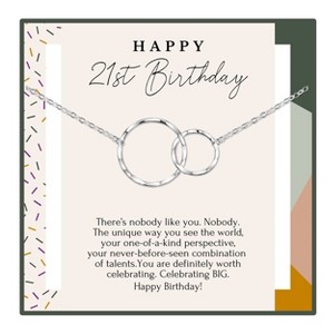 HOPE LOVE SHINE 21st Birthday Necklace Sterling Silver 14k Gold for Her – Meaningful Jewelry Gift for Daughter or Best Friend - 1 of 4