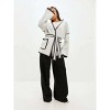 Coolmee Women Open Front Long Sleeve Cardigan Casual Knit Sweaters Color Block Fall Outfits with Pockets - 2 of 4