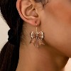 Baseball Football Earrings for Women Acrylic Bow Cheer Dangle Earrings for Game Shirts Outfits Accessories Team Sports Fan Earring Jewelry Football - 3 of 4