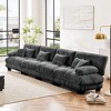 Oversized 173.2" Chenille Modular 4-seater Sectional Sofa with Bolster Armrests, 4-Piece Free combination Sofa - 2 of 4