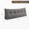 Bekrvio Corduroy Bed Wedge Pillow, Headboard Bolster Back Rest Cushion Pillow of Sofa Bed - 4 of 4