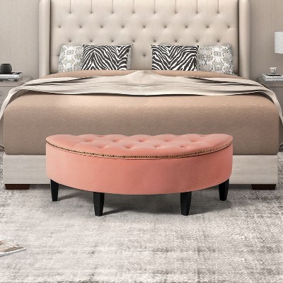 Caspar Storage Bench with Solid wood Legs  | ARTFUL LIVING DESIGN