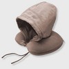 French Connection Hooded Memory Foam Travel Pillow - Neck Pillow with Comfort Hood & Washable Cover - 3 of 4