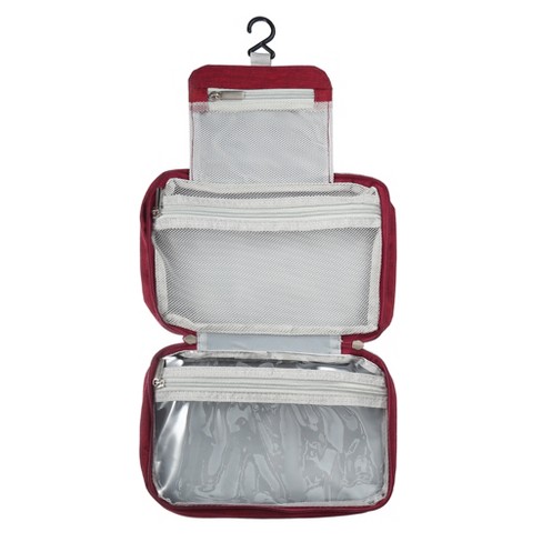 Foldable 5 Pocket Polyester Toiletry Cosmetic Hanging Storage Bag