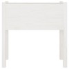 vidaXL Garden Planters 2 pcs White 39.4"x19.7"x19.7" Solid Wood Pine - 3 of 4