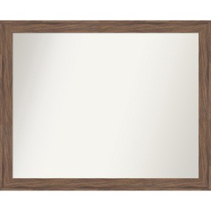 Amanti Art Pia Medium Brown Narrow Non-Beveled Framed Bathroom Vanity Wall Mirror - 1 of 4