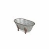 HomeRoots 5" Gray Metal Hand Painted Decorative Tub Tabletop Sculpture - 4 of 4