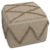 WyndenHall Tasneem Square Pouf Brown: Upholstered Cotton, No Assembly, Padded Seat, 250lbs Capacity - 2 of 4