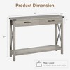 IDEALHOUSE Console Table with 2 Drawers, Farmhouse Entryway Table with Storage Shelf - 2 of 4