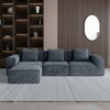 Whisen Modular Sofa Bed - Oversized, Convertible, Soft Corduroy Cloud Velvet Fabric, Two Person Combination - 4 of 4