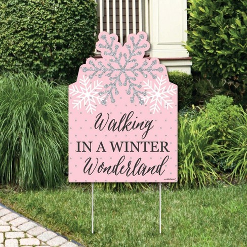 Big Dot Of Happiness Pink Winter Wonderland - Party Decorations - Holiday  Snowflake Birthday Party Or Baby Shower Welcome Yard Sign : Target