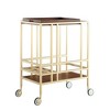 Inspired Home Ron Bar Cart Serving Tray with Caster Frame - 2 of 4