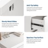 Modern White 6 Drawer Dresser, Simply Modern Chest of Drawers, 6 Drawer Dressers for Clothes Storage for Bedroom, Wood Storage Double Dresser - 3 of 4