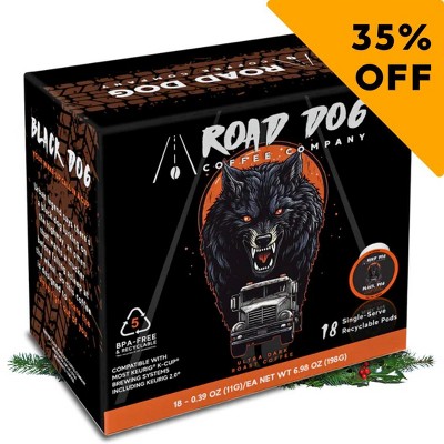 Road Dog Coffee Company, Black Dog Coffee, K-Cup Single Serve Pods