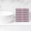 Unique Bargains Hotel Spa Bathroom Absorbent Towels Striped Comfort Cotton Washcloths 6 Packs - 2 of 4