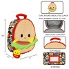 Squishmallows Carl The Cheeseburger 9.5” Lunch Tote With Carl and Floyd Keychains - 4 of 4