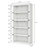 Acekool Farmhouse Bookcase with Storage, Wooden Bookshelf for Home Office, Living Room, Bedroom - 3 of 4