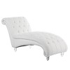 Dolonm Chaise Lounge,Armless Chaise Lounge,Velvet Accent Chair,Solid Wood Frame,220LBS Capacity for Bedroom/Living Room - 3 of 4