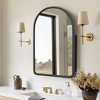 PexFix 35.8" x 24" Arched Black Bathroom Medicine Cabinet with Mirror Wooden Framed Wall Mounted Recessed Cabinets for Bathroom Vanity with 2 Shelves - 3 of 4