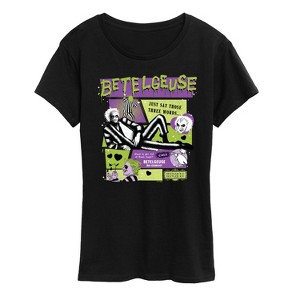 Women's - Beetlejuice - Beetlejuice Just Say Those Three Words Short Sleeve Graphic T-Shirt - 1 of 4