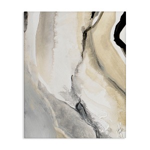 Stupell Industries Abstract Paint Strokes Fluid Beige Movement Canvas Art - 1 of 4