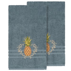 Linum Home Textiles 100% Turkish Cotton WELCOME Embellished Towel Set - 1 of 2