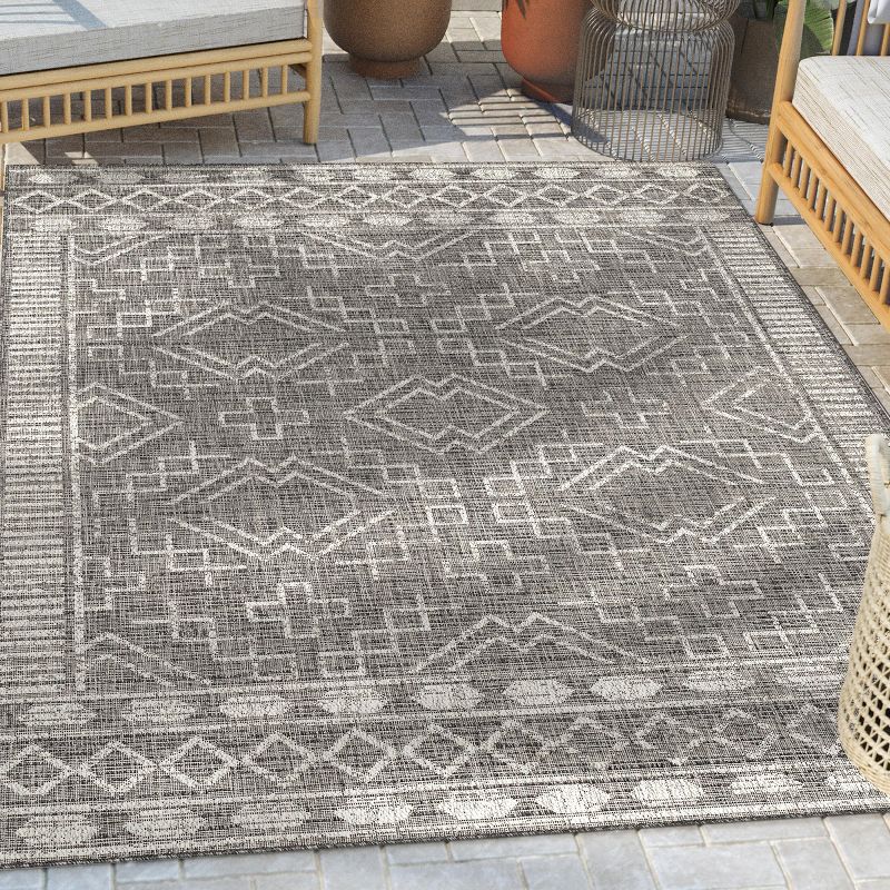 Well Woven Quay Indoor OutdoorFlat Weave Pile Geometric Area Rug, 3 of 10