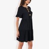 Anna-Kaci Women's Ruffle Sleeve Tiered Dress With Button And Tassel Detail for Casual Looks - 4 of 4