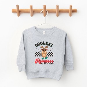 The Juniper Shop Coolest Reindeer At The Pole Toddler Graphic Sweatshirt - 1 of 3