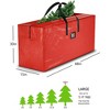 Swtroom Christmas Tree Storage Bag - Fits 7.5 ft & 9 ft Disassembled Trees with Zippered Handles Red - 3 of 4