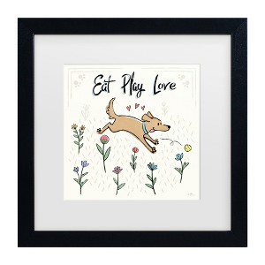 Trademark Fine Art - Janelle Penner Dogs in the Garden II Matted Framed Art - 1 of 4