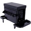 3-Drawer Rolling Tool Chest, Heavy Duty 350 lb Capacity Steel Garage Tool Cart with Side Trays & Padded Seat, Mobile Mechanic Tool Box for Workshop - 2 of 4
