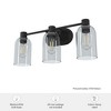 Hunter Fans 22.5" Lochemeade Wall Lights Natural Iron Finish - 3-Light Modern Vanity Lighting for Effortless Style - 4 of 4
