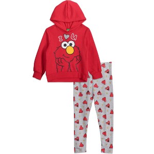 Sesame Street Rainbow Fleece Hoodie and Leggings Outfit Set Infant to Toddler - 1 of 4