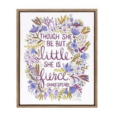 Gold Framed Canvas with Botanical Quote for Kids Nursery