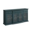 Bella Depot Classic Fretwork Detailed Sideboard with 4 Glass-Doors - 4 of 4