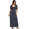 24seven Comfort Apparel Womens Casual Maxi Dress With Sleeves - 2 of 4
