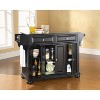 HomeStock  Alexandria Granite Top Rolling Kitchen Island Storage Cart, Microwave Stand, Spice Rack, Black - 4 of 4