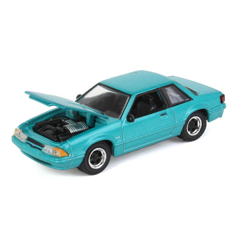 Greenlight 1/64 1991 Ford Mustang 5.0 Calypso Green Coupe 51502, 5 of 7