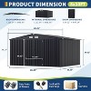8x10 FT Metal Storage Sheds Outdoor, Metal Garden Shed Kit, MetalTool Shed With Lockable Door, Utility Buildings With Air Vent for Backyard Garden - 3 of 4