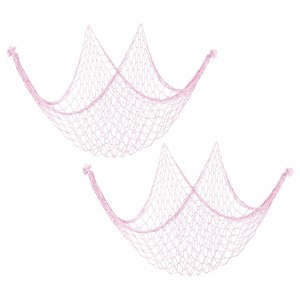 Unique Bargains Home Decoration Mediterranean Fishing Net 2 Pcs - 1 of 4