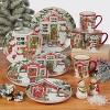 16pc Earthenware Snowman's Farmhouse Dinnerware Set - Certified International: Holiday Christmas Dishes, Service for 4 - 2 of 4