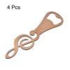 Unique Bargains Metal Music Note Flat Beer Soda Bottle Opener for Home Bar 4 Pcs - 3 of 4