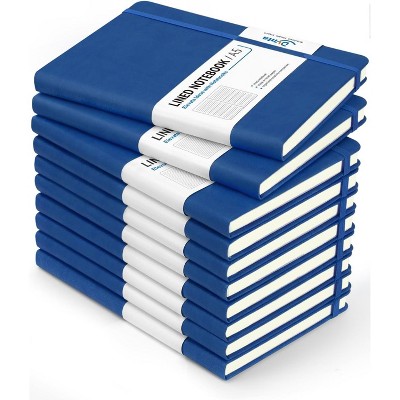 Hardcover Journal Notebooks, 10 Packs A5 Lined Journals Bulk for Writing 200 Pages/100Sheets