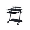 Gaming Desk with Keyboard Tray, Open Storage Compartment, and Caster Wheels - 3 of 4