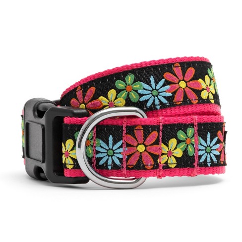 Black floral 2024 dog collar